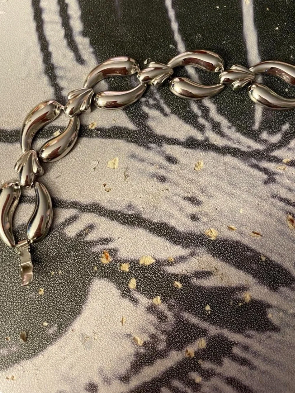 Polished Silver Chunky Link Bracelet